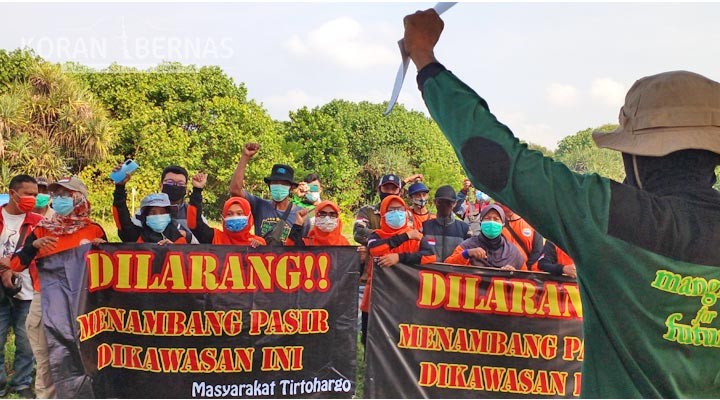 Berpotensi Rusak Lahan Pertanian, Ratusan Warga Tolak Tambang Pasir Liar di Muara Kali Opak