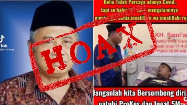 Unggahan video gabungan dari @betainfokom tentang meninggalnya paranormal Muhammad Mashudin asal Jombang serta Kiai Sami'an asal Mlangi, Sleman, Yogyakarta