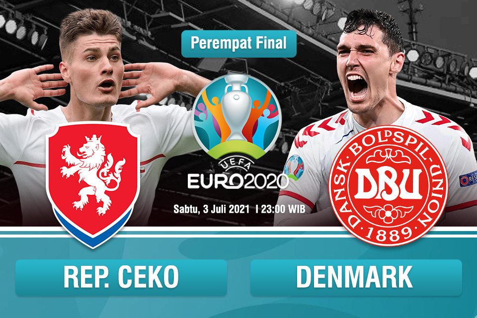 Live Streaming 8 Besar Euro 2020 : Republik Ceko v Denmark