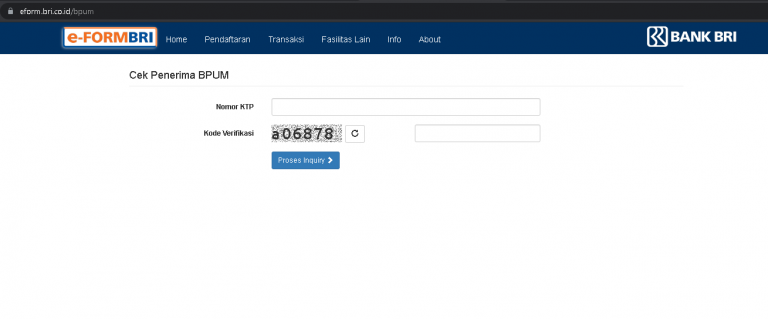 Tata Cara Mengecek Penerima BPUM di Eform.bri.co.id
