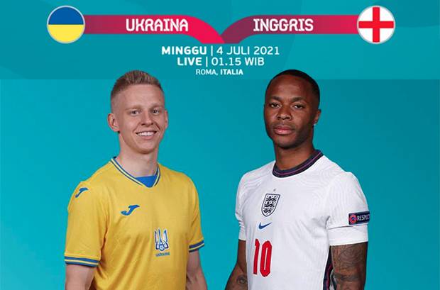 Live Streaming 8 Besar Euro 2020 : Ukraina v Inggris