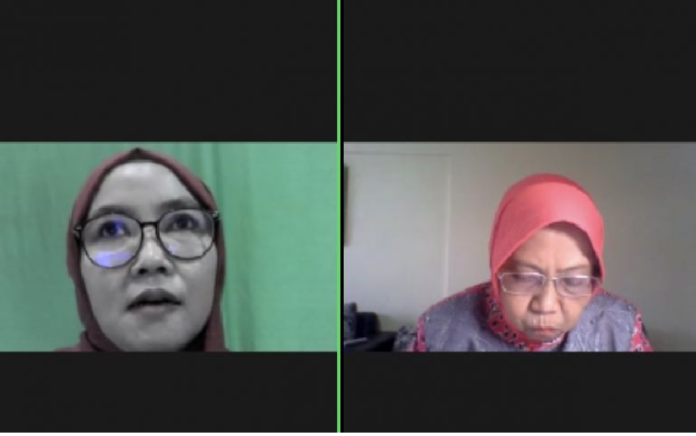 Siti Aminah Tardi (Komisioner Komnas Perempuan) melakukan konferensi pers soal kasus kekerasan seksual di Luwu Timur