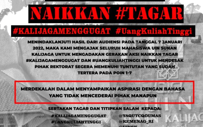 Rektorat Tak Memihak Mahasiswa, Sema UIN Suka Himbau Tunda Bayar UKT