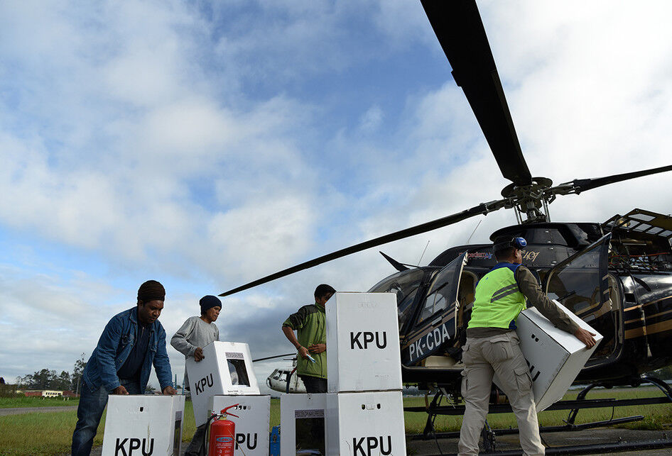 Untuk Pendistribusian Logistik Saat Pemilu, KPU Asmat Siapkan Helikopter